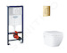 Grohe Rapid SL - Set předstěnové instalace, klozetu, sedátka SoftClose a tlačítka Skate Cosmopolitan, Cool Sunrise SANI11BB4132