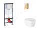 Grohe Rapid SL - Set předstěnové instalace, klozetu, sedátka SoftClose a tlačítka Skate Cosmopolitan, Cool Sunrise SANI11BB4137