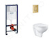Grohe Rapid SL - Set předstěnové instalace, klozetu, sedátka SoftClose a tlačítka Skate Cosmopolitan, kartáčovaný Cool Sunrise S