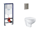 Grohe Rapid SL - Set předstěnové instalace, klozetu, sedátka SoftClose a tlačítka Skate Cosmopolitan, kartáčovaný Hard Graphite 