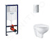Grohe Rapid SL - Set předstěnové instalace, klozetu, sedátka SoftClose a tlačítka Skate Cosmopolitan, matný chrom SANI11BB2114