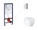 Grohe Rapid SL - Set předstěnové instalace, klozetu, sedátka SoftClose a tlačítka Skate Cosmopolitan, matný chrom SANI11BB2120