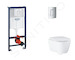 Grohe Rapid SL - Set předstěnové instalace, klozetu, sedátka SoftClose a tlačítka Skate Cosmopolitan, matný chrom SANI11BB2123