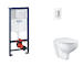 Grohe Rapid SL - Set předstěnové instalace, klozetu, sedátka SoftClose a tlačítka Skate Cosmopolitan, Moon White SANI11BB3119