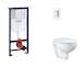 Grohe Rapid SL - Set předstěnové instalace, klozetu, sedátka SoftClose a tlačítka Skate Cosmopolitan, Moon White SANI11BB3119