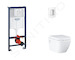 Grohe Rapid SL - Set předstěnové instalace, klozetu, sedátka SoftClose a tlačítka Skate Cosmopolitan, Moon White SANI11BB3127