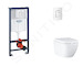 Grohe Rapid SL - Set předstěnové instalace, klozetu, sedátka SoftClose a tlačítka Skate Cosmopolitan, Triple Vortex, alpská bílá