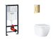 Grohe Rapid SL - Set předstěnové instalace, klozetu, sedátka SoftClose a tlačítka Skate Cosmopolitan, Triple Vortex, Cool Sunris