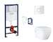 Grohe Rapid SL - Set předstěnové instalace, klozetu, sedátka SoftClose, tlačítka Arena Cosmopolitan a sady pro vhazování tablet,