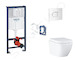 Grohe Rapid SL - Set předstěnové instalace, klozetu, sedátka SoftClose, tlačítka Arena Cosmopolitan a sady pro vhazování tablet,
