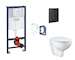 Grohe Rapid SL - Set předstěnové instalace, klozetu, sedátka SoftClose, tlačítka Even a sady pro vhazování tablet, phantom black