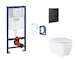Grohe Rapid SL - Set předstěnové instalace, klozetu, sedátka SoftClose, tlačítka Even a sady pro vhazování tablet, phantom black