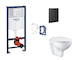 Grohe Rapid SL - Set předstěnové instalace, klozetu, sedátka SoftClose, tlačítka Even a sady pro vhazování tablet, phantom black