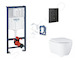 Grohe Rapid SL - Set předstěnové instalace, klozetu, sedátka SoftClose, tlačítka Even a sady pro vhazování tablet, phantom black