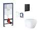 Grohe Rapid SL - Set předstěnové instalace, klozetu, sedátka SoftClose, tlačítka Even a sady pro vhazování tablet, Triple Vortex