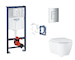 Grohe Rapid SL - Set předstěnové instalace, klozetu, sedátka SoftClose, tlačítka Skate Cosmopolitan a sady pro vhazování tablet,