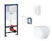Grohe Rapid SL - Set předstěnové instalace, klozetu, sedátka SoftClose, tlačítka Skate Cosmopolitan a sady pro vhazování tablet,