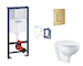 Grohe Rapid SL - Set předstěnové instalace, klozetu, sedátka SoftClose, tlačítka Skate Cosmopolitan a sady pro vhazování tablet,