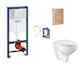 Grohe Rapid SL - Set předstěnové instalace, klozetu, sedátka SoftClose, tlačítka Skate Cosmopolitan a sady pro vhazování tablet,