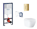 Grohe Rapid SL - Set předstěnové instalace, klozetu, sedátka SoftClose, tlačítka Skate Cosmopolitan a sady pro vhazování tablet,