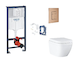 Grohe Rapid SL - Set předstěnové instalace, klozetu, sedátka SoftClose, tlačítka Skate Cosmopolitan a sady pro vhazování tablet,
