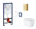 Grohe Rapid SL - Set předstěnové instalace, klozetu, sedátka SoftClose, tlačítka Skate Cosmopolitan a sady pro vhazování tablet,