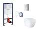Grohe Rapid SL - Set předstěnové instalace, klozetu, sedátka SoftClose, tlačítka Skate Cosmopolitan a sady pro vhazování tablet,