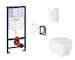 Grohe Rapid SL - Set předstěnové instalace, klozetu, sedátka SoftClose, tlačítka Skate Cosmopolitan a sady pro vhazování tablet,