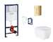 Grohe Rapid SL - Set předstěnové instalace, klozetu, sedátka SoftClose, tlačítka Skate Cosmopolitan a sady pro vhazování tablet,