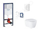 Grohe Rapid SL - Set předstěnové instalace, klozetu, sedátka SoftClose, tlačítka Skate Cosmopolitan a sady pro vhazování tablet,