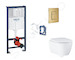Grohe Rapid SL - Set předstěnové instalace, klozetu, sedátka SoftClose, tlačítka Skate Cosmopolitan a sady pro vhazování tablet,
