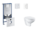 Grohe Rapid SLX - Set předstěnové instalace, klozetu, sedátka SoftClose a tlačítka Arena Cosmopolitan, alpská bílá SANI11BB3102