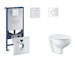 Grohe Rapid SLX - Set předstěnové instalace, klozetu, sedátka SoftClose a tlačítka Arena Cosmopolitan, alpská bílá SANI11BB3104