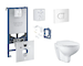 Grohe Rapid SLX - Set předstěnové instalace, klozetu, sedátka SoftClose a tlačítka Arena Cosmopolitan, alpská bílá SANI11BB3135