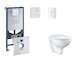 Grohe Rapid SLX - Set předstěnové instalace, klozetu, sedátka SoftClose a tlačítka Arena Cosmopolitan, alpská bílá SANI11BB3102
