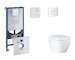 Grohe Rapid SLX - Set předstěnové instalace, klozetu, sedátka SoftClose a tlačítka Arena Cosmopolitan, alpská bílá SANI11BB3112