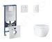 Grohe Rapid SLX - Set předstěnové instalace, klozetu, sedátka SoftClose a tlačítka Arena Cosmopolitan, alpská bílá SANI11BB3110