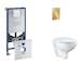 Grohe Rapid SLX - Set předstěnové instalace, klozetu, sedátka SoftClose a tlačítka Arena Cosmopolitan S, kartáčovaný Cool Sunris