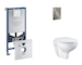 Grohe Rapid SLX - Set předstěnové instalace, klozetu, sedátka SoftClose a tlačítka Arena Cosmopolitan S, kartáčovaný Hard Graphi