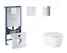 Grohe Rapid SLX - Set předstěnové instalace, klozetu, sedátka SoftClose a tlačítka Skate Cosmopolitan, chrom SANI11BB2110