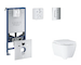 Grohe Rapid SLX - Set předstěnové instalace, klozetu, sedátka SoftClose a tlačítka Skate Cosmopolitan, chrom SANI11BB2110