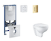 Grohe Rapid SLX - Set předstěnové instalace, klozetu, sedátka SoftClose a tlačítka Skate Cosmopolitan, Cool Sunrise SANI11BB4102