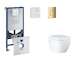 Grohe Rapid SLX - Set předstěnové instalace, klozetu, sedátka SoftClose a tlačítka Skate Cosmopolitan, Cool Sunrise SANI11BB4112
