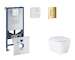 Grohe Rapid SLX - Set předstěnové instalace, klozetu, sedátka SoftClose a tlačítka Skate Cosmopolitan, Cool Sunrise SANI11BB4117