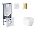 Grohe Rapid SLX - Set předstěnové instalace, klozetu, sedátka SoftClose a tlačítka Skate Cosmopolitan, Triple Vortex, Cool Sunri