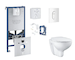 Grohe Rapid SLX - Set předstěnové instalace, klozetu, sedátka SoftClose, tlačítka Arena Cosmopolitan a sady pro vhazování tablet