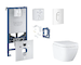 Grohe Rapid SLX - Set předstěnové instalace, klozetu, sedátka SoftClose, tlačítka Arena Cosmopolitan a sady pro vhazování tablet