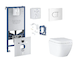 Grohe Rapid SLX - Set předstěnové instalace, klozetu, sedátka SoftClose, tlačítka Arena Cosmopolitan a sady pro vhazování tablet