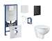 Grohe Rapid SLX - Set předstěnové instalace, klozetu, sedátka SoftClose, tlačítka Even a sady pro vhazování tablet, phantom blac