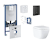 Grohe Rapid SLX - Set předstěnové instalace, klozetu, sedátka SoftClose, tlačítka Even a sady pro vhazování tablet, Triple Vorte
